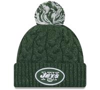 New Era Gorro de punto con pompón oficial de la NFL para mujer, New York Jets, Talla única