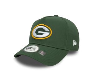 New Era Green Bay Packers Fútbol Americano Gorra 9Forty E-Frame Camionero Sombrero Ajustable Logotipo del Equipo Verde