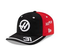 New Era Haas F1 Team, colección oficial 2025, gorra de béisbol Esteban Ocon Drivers, rojo, negro, ajustable, negro/rojo, Talla única