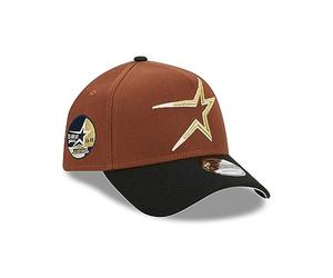 New Era Houston Astros MLB Harvest 35 Great Years Brown Black 9Forty A-Frame Snapback Cap - One-Size