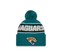 New Era Jacksonville Jaguars NFL 2024 Sideline Sport Knit Bleu Gorro con Pompón