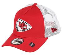 New Era Kansas City Chiefs NFL White Mesh Trucker 9Forty A-Frame Trucker Cap - One-Size