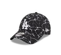 New Era LA Gorra de béisbol Los Angeles Sombrero MLB Visera Curva Ajustable Dodgers mármol Negro