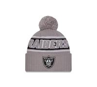 New Era Las Vegas Raiders NFL 2024 Sideline Sport Knit Gris Gorro con Pompón
