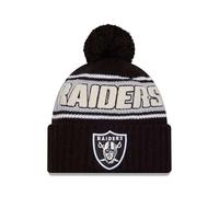 New Era Las Vegas Raiders NFL 2024 Sideline Sport Knit Negro Gorro con Pompón