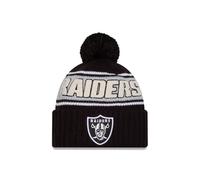 New Era Las Vegas Raiders NFL 2024 Sideline Sport Knit Negro Gorro con Pompón