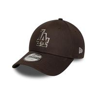 New Era Los Angeles Dodgers MLB Contorno de Equipo 9Forty Gorra Marrón Blanca