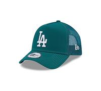 New Era Los Angeles Dodgers MLB League Essential Green A-Frame Adjustable Trucker Cap - One-Size