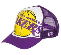 New Era Los Angeles Lakers 9forty A Frame Adjustable Trucker Cap Retro Pack Purple - One-Size