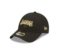 New Era Los Angeles Lakers Fankappe Basketball verstellbar gebogener Schirm Schwarz Gold 9Forty Cap - One-Size