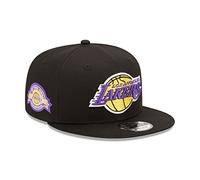 New Era Los Angeles Lakers NBA 17 Times NBA Champion Sideptach 9Fifty Snapback Cap Black - M - L