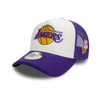 New Era Los Angeles Lakers NBA Gorra de Camionero Ajustable Flor Logotipo del Equipo Baloncesto Sombrero Blanco Violeta