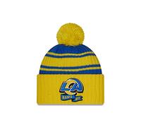 New Era Los Angeles RAMS NFL 2022 Sideline Sport Knit Yellow Blue Beanie - One-Size