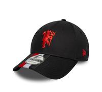 New Era Manchester United 9FORTY - Gorra ajustable a rayas negras