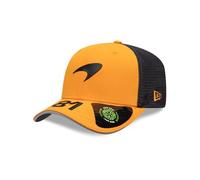 New Era McLaren F1 9SEVENTY Gorra de béisbol, edición Oscar Piastri Driver, gorra de camionero de malla naranja y gris, Naranja y gris, Talla única