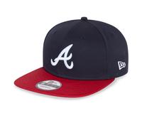 New Era Mens MLB 9Fifty Snapback Flat Brim Cap ~ Atlanta Braves Azul Marino Rojo