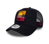 New Era Miami Cap Verstellbar Trucker Kappe Sommer Patch USA Blau - One-Size