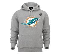 New Era Miami Dolphins - Hoody - NFL American Football - Fanartikel Kapuzenpullover - Grau - mit CapSpin Pin