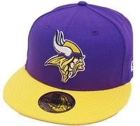 New Era Minnesota Vikingos Púrpura 2 Colores Cap NFL 59Fifty Fitted Limitada