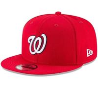 New Era MLB 9FIFTY - Gorra unisex para adulto con logotipo principal del equipo en color, ajustable con cierre a presión, talla única, Washington Nationals, rojo