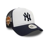 New Era MLB Aficionado Accesorio Gorra de Camionero New York Yankees Logotipo del Equipo World Series Sombrero Ajustable Malla Blanco Azul