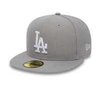 New Era MLB Basic 59FIFTY LA Dodgers - Gorra de béisbol para adulto, color gris, talla 7