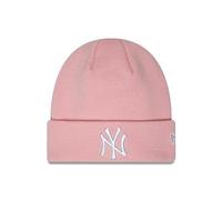 New Era MLB Beanie York Yankees Teamlogo umgeschlagener Saum Rosa Baseball Mütze Winter - One-Size