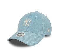 New Era MLB Gorra de Pana New York Yankees Sombrero Mujer niñas Logotipo del Equipo Ajustable Azul Claro