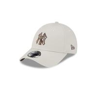 New Era MLB Gorra New York Yankees Beige a Cuadros NY Logotipo Ajustable 9Forty Sombrero béisbol