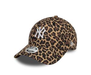 New Era MLB Gorra New York Yankees Leopardo Animal Print 9Forty Sombrero Mujer Chica Verano marrón