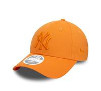 New Era MLB Gorra para Mujer New York Yankees NY Logotipo Tonal 9Forty Ajustable Visera Curvada Naranja