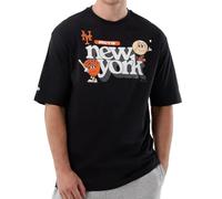 New Era MLB Icon Graphic Camiseta New York Mets Black, Negro , XL