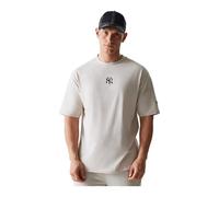 New Era MLB League Essential - Camiseta de manga corta, diseño de New York Yankees, color beige