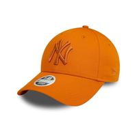 New Era MLB New York Yankees Gorra para Mujer y niña Logotipo Tonal Ajustable NY Sombrero Naranja