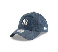 New Era MLB New York Yankees Gorra Sombrero Mezclilla Mujer Chica Azul Ajustable Corona desestructurada