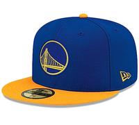New Era NBA 59FIFTY Gorra de 2 tonos de la colección auténtica ajustada en el campo, Golden State Warriors, 7 1/2