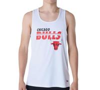 New Era NBA Essentials Chicago Bulls - Camiseta sin mangas, color blanco, Blanco, M