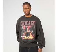 new era NBA Washed Graphic Oversized Crew Chicago Bulls multicolor S