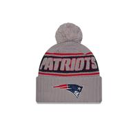 New Era New England Patriots NFL 2024 Sideline Sport Knit Gris Gorro con Pompón