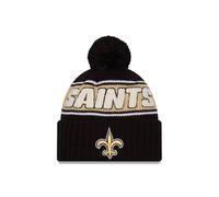 New Era New Orleans Saints NFL 2024 Sideline Sport Knit Negro Gorro con Pompón