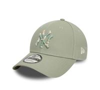 New Era New York Yankees Gorra 9Forty Ajustable Visera Curva Sombrero Camuflaje Logotipo del Equipo NY Verde
