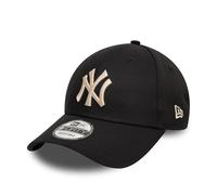 New Era New York Yankees Gorra para Aficionados Logotipo NY 940 Sombrero Ajustable Verano Negro