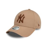 New Era New York Yankees Gorra para Mujer Ajustable Purpurina NY Logotipo del Equipo Sombrero MLB Mujer Chica Beige
