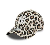 New Era New York Yankees Gorra para Mujer con Estampado de Leopardo Sombrero Ajustable Verano Animal Print Beige