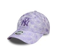New Era New York Yankees Gorra para Mujer y niña Gorra de béisbol Ajustable con flexibilidad Flor Floral Violeta