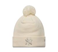 New Era New York Yankees - Gorro de punto metálico para mujer, color beige claro