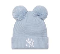 New Era New York Yankees Gorro para Mujer MLB béisbol Gorro pompón Invierno Logotipo del Equipo Azul