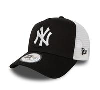 New Era New York Yankees MLB Clean Negro Blanco 9Forty A-Frame Gorra de Camionero Ajustable para Niños