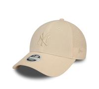 New Era New York Yankees MLB Gorra Mujeres Chicas Bubble Stitch NY Sombrero Ajustable Strapback Beige