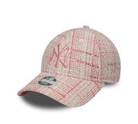 New Era New York Yankees MLB Gorra para Mujer Gorra Ajustable Tweed 9Forty niñas Mujeres NY Rosa